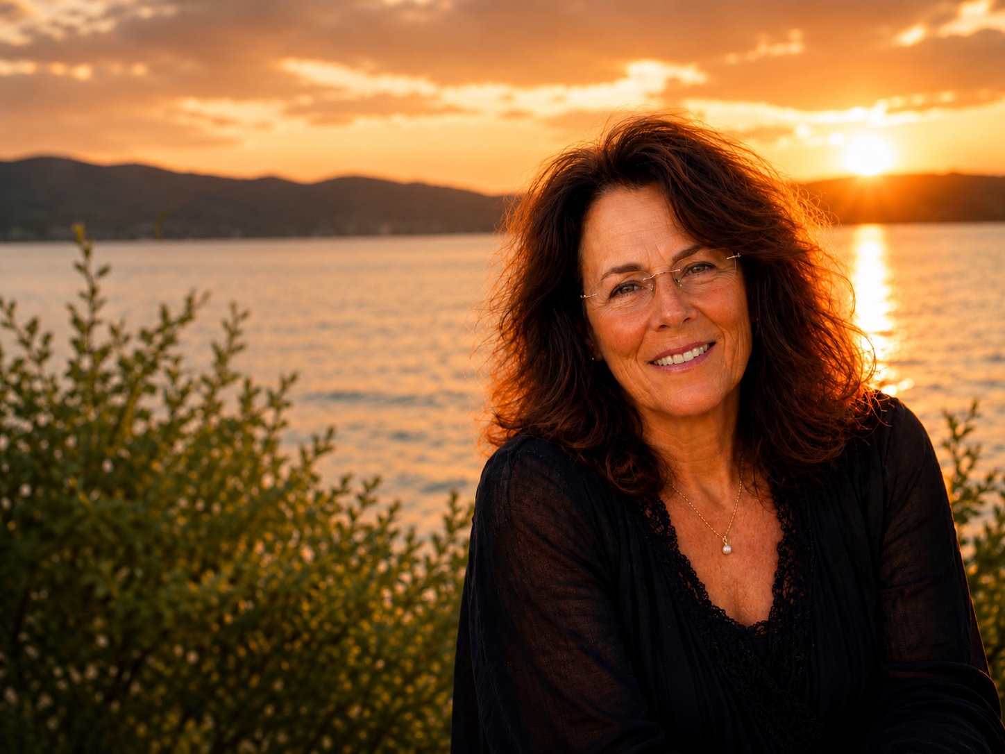 Amy Amari bei Sonnenuntergang